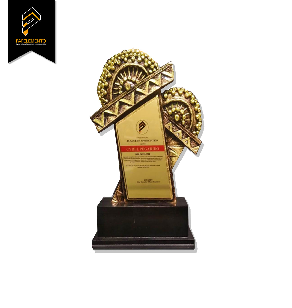 PANIKA PLAQUE SMALL | Custom Plaques – papelemento